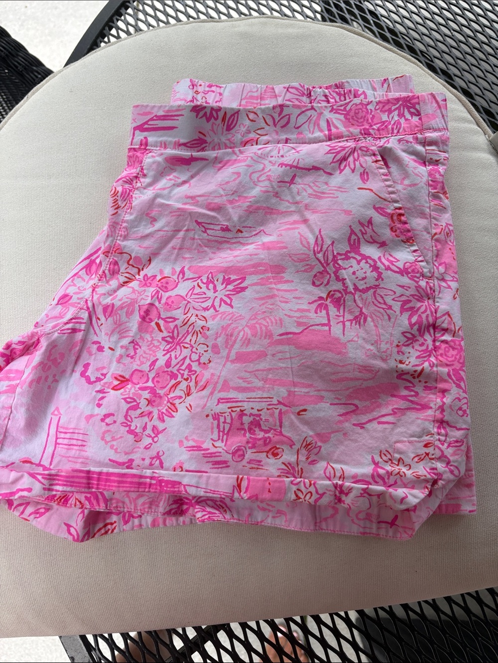 Lilly Pulitzer Pink Floral Print Bermuda Shorts